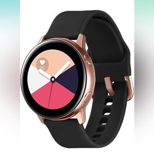 Samsung galaxy watch active. Rose gold with black wrist band
